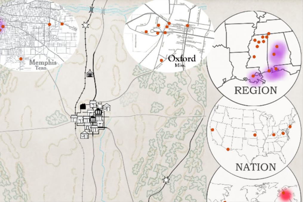 Digital Faulkner map