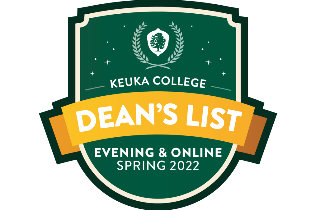 Keuka College Dean's List Evening &amp; Online Spring 2022 Badge